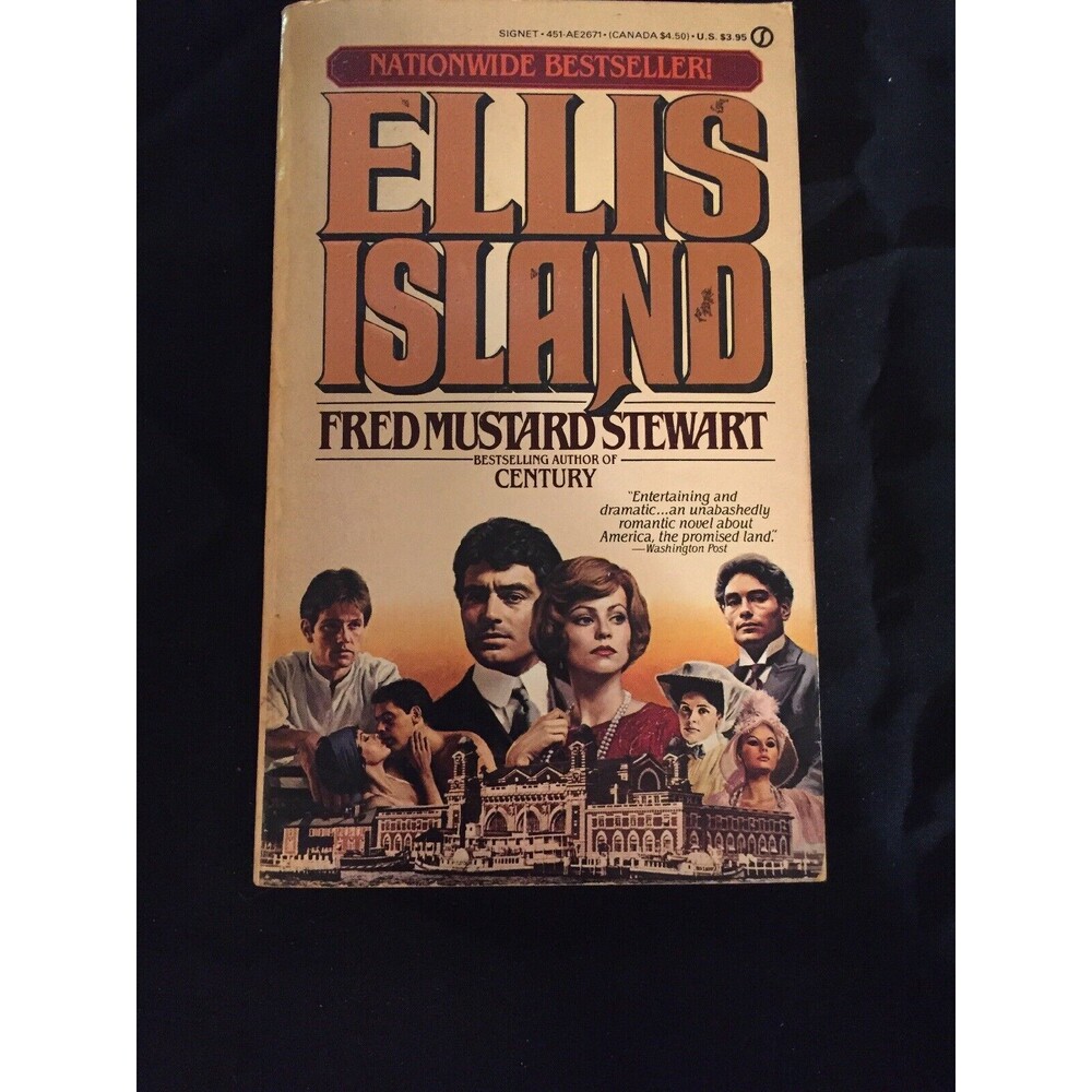 Vintage Paperback Ellis Island Fred Mustard Stewart 1983